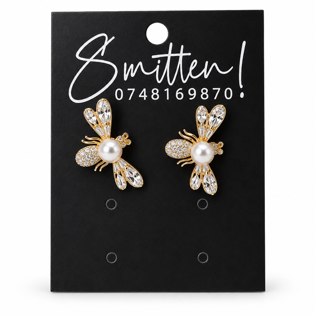 Gold-plated Bee Stud Earrings