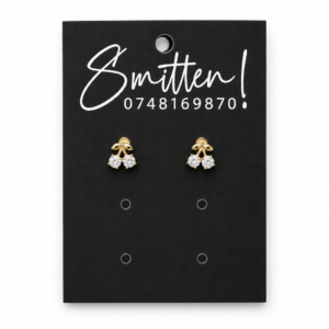 Gold-toned Cherry Stud Earrings