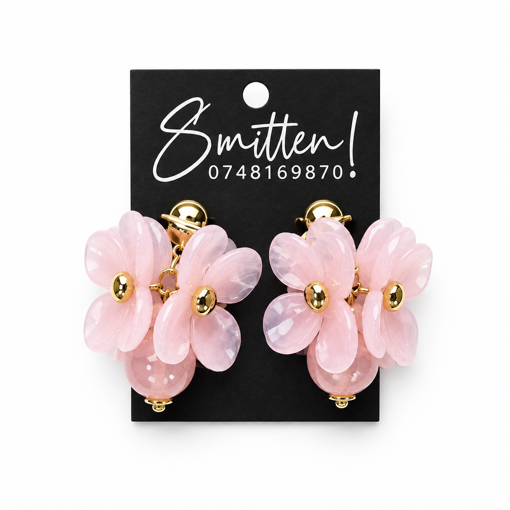 3D Floral Drop Earrings - Image 6