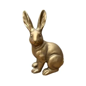 Alternative view of Small Gold Big Ear Sitting Bunny